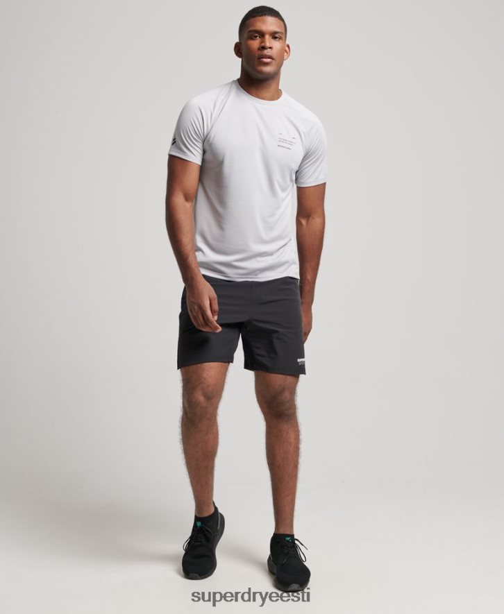Superdry mehed train active graafiline lühikeste varrukatega T-särk B2LT41421 Riietus helehall