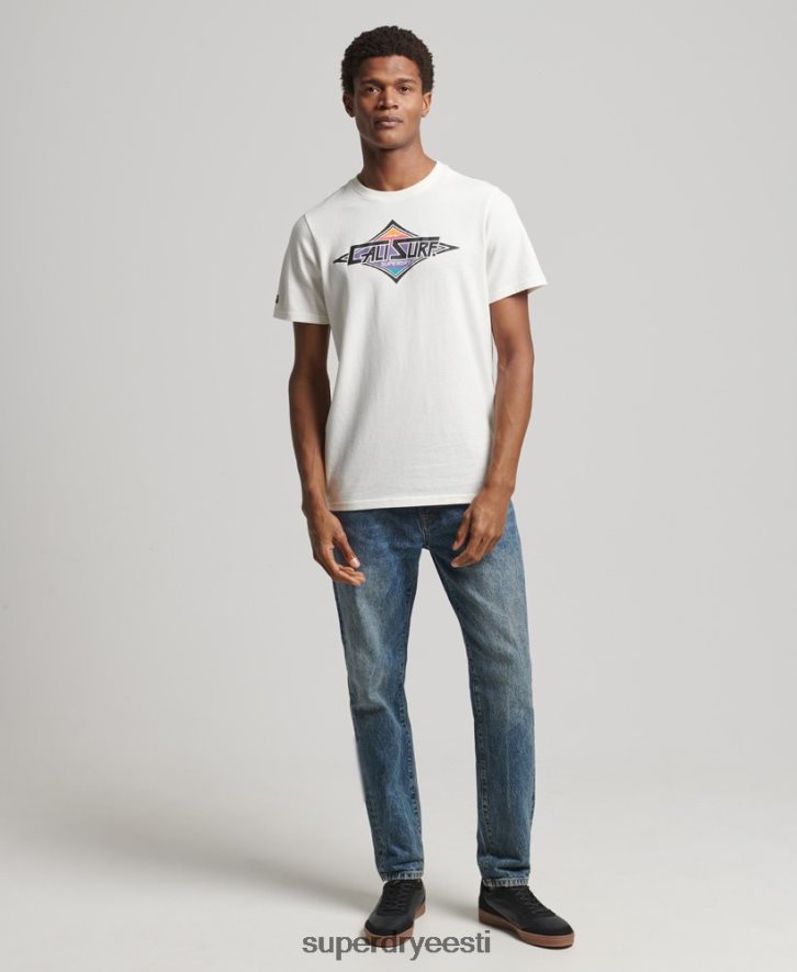Superdry mehed vintage Cali T-särk B2LT44952 Riietus valge