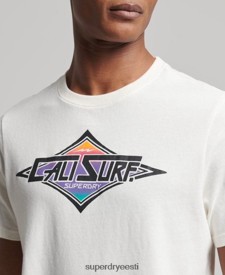 Superdry mehed vintage Cali T-särk B2LT44952 Riietus valge