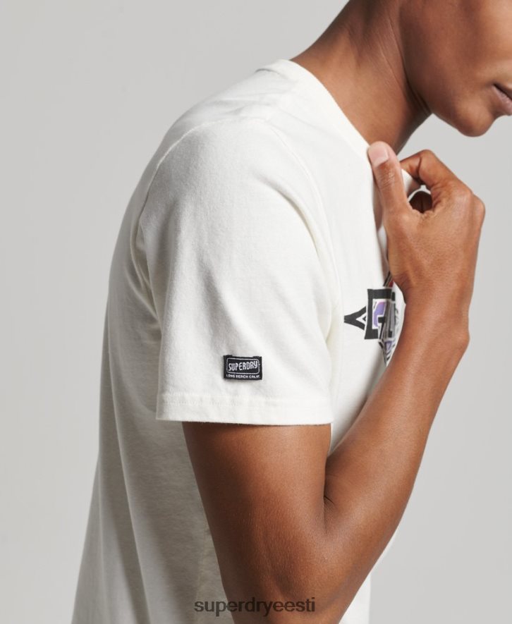 Superdry mehed vintage Cali T-särk B2LT44952 Riietus valge