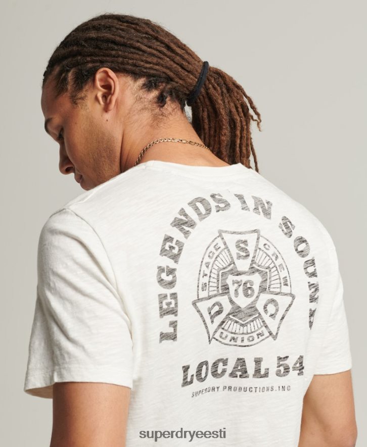Superdry mehed vintage kaubapoe t-särk B2LT44949 Riietus kreem