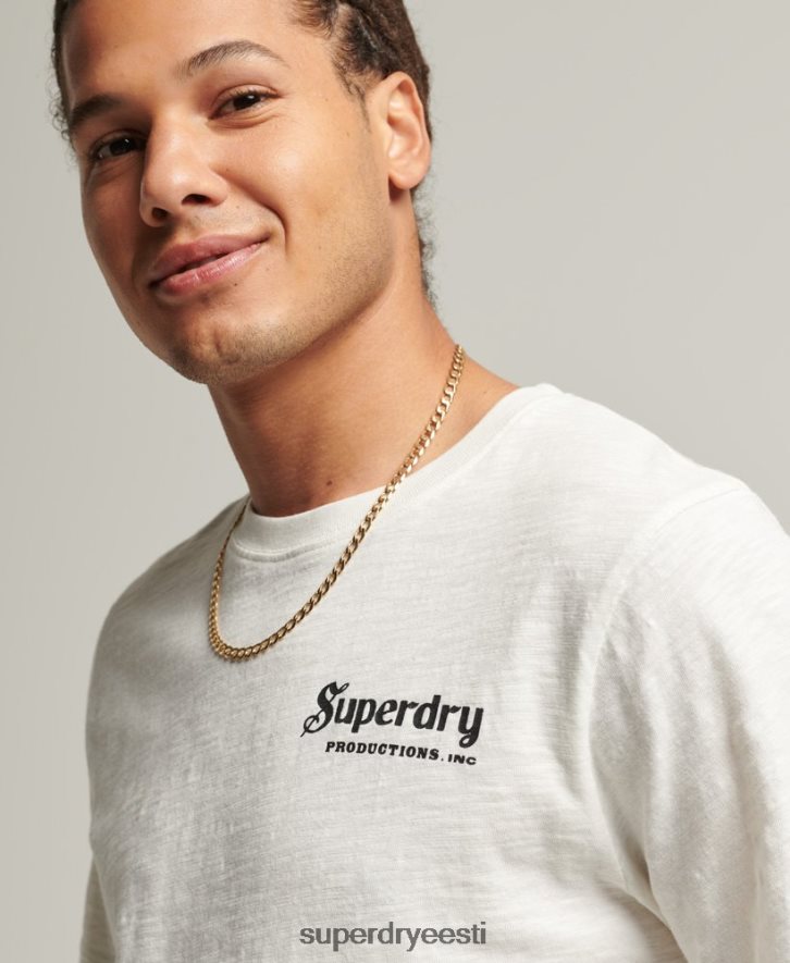 Superdry mehed vintage kaubapoe t-särk B2LT44949 Riietus kreem