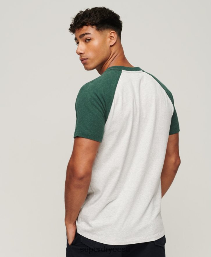 Superdry mehed vintage logo poe raglaani t-särk B2LT451 Riietus roheline