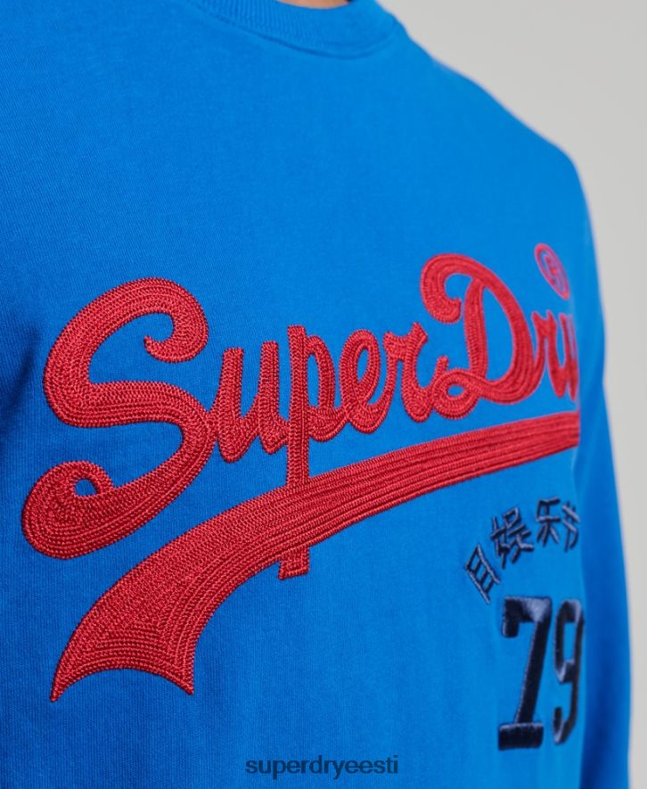 Superdry mehed vintage logoga huvipakkuv pikkade varrukatega topp B2LT41565 Riietus sinine