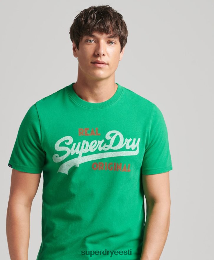 Superdry mehed vintage logoga soodapopi t-särk B2LT44797 Riietus roheline