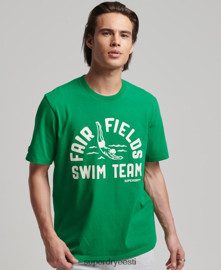 Superdry mehed vintage minu põlvkonna t-särk B2LT44941 Riietus roheline