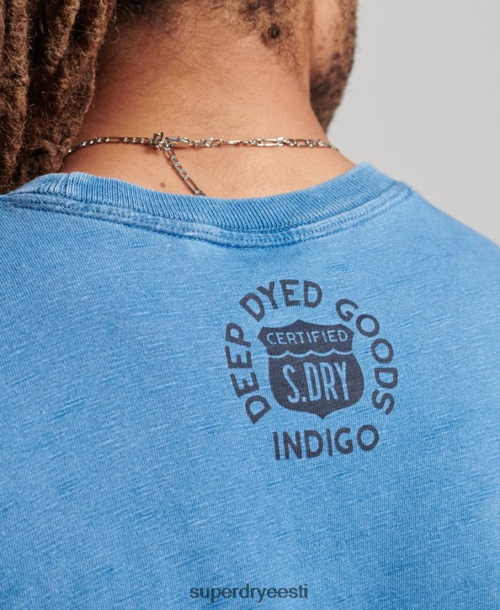 Superdry mehed vintage seinamärgiga T-särk B2LT44921 Riietus helesinine