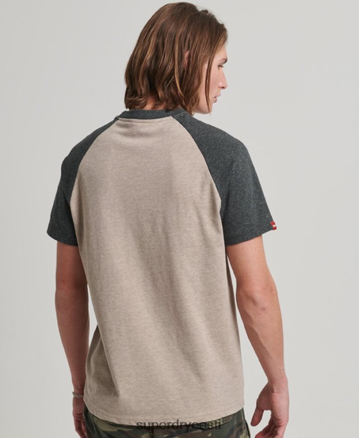 Superdry mehed vintage suur õues aplikatsiooniga raglaani T-särk B2LT45 Riietus beež
