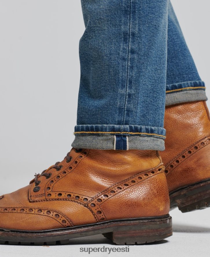 Superdry mehed kaupmees - orgaanilised õhukesed teksad B2LT41221 Riietus helesinine