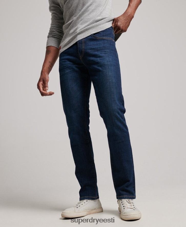 Superdry mehed orgaanilisest puuvillast õhukesed sirged teksad B2LT41208 Riietus sinine