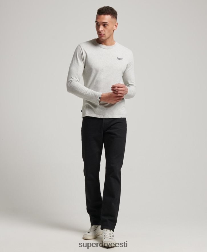 Superdry mehed orgaanilisest puuvillast õhukesed sirged teksad B2LT41222 Riietus must