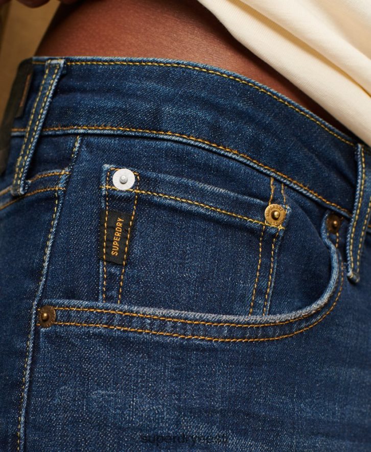 Superdry mehed orgaanilisest puuvillast õhukesed sirged teksad B2LT41225 Riietus sinine