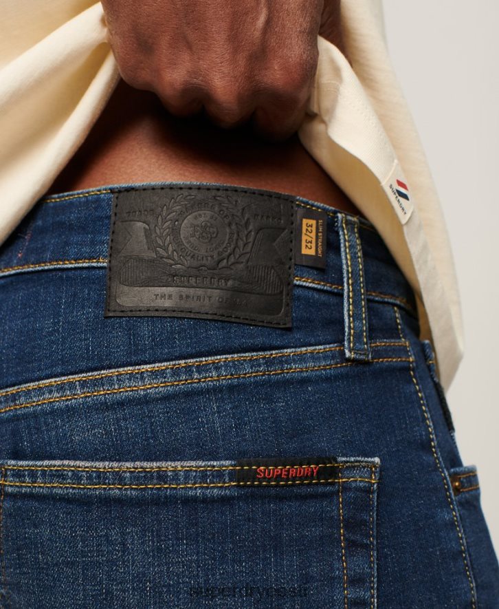 Superdry mehed orgaanilisest puuvillast õhukesed sirged teksad B2LT41225 Riietus sinine