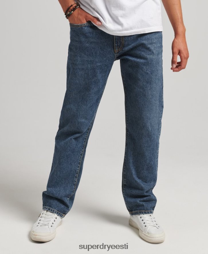 Superdry mehed orgaanilisest puuvillast sirged teksad B2LT41232 Riietus tumesinine