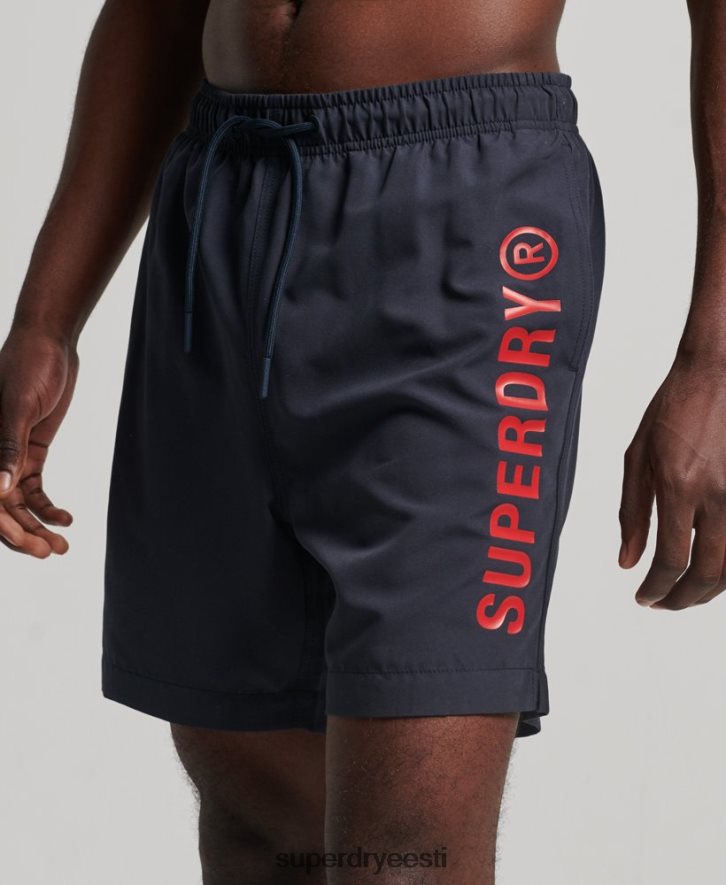 Superdry mehed core sport 17-tollised taaskasutatud ujumispüksid B2LT4392 Riietus merevägi