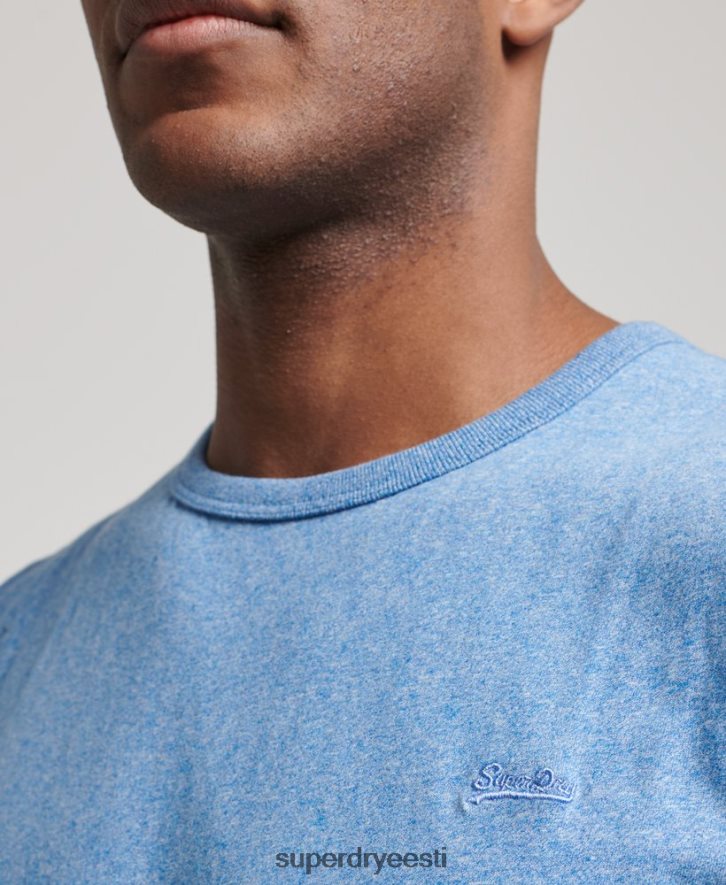 Superdry mehed orgaanilisest puuvillast vintage logoga tikitud paak B2LT41451 Riietus sinine