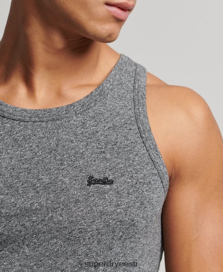 Superdry mehed orgaanilisest puuvillast vintage logoga vesti topp B2LT41502 Riietus tumehall