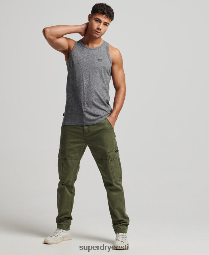 Superdry mehed orgaanilisest puuvillast vintage logoga vesti topp B2LT41502 Riietus tumehall