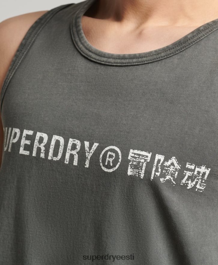 Superdry mehed vintage ettevõtte logo vest B2LT41524 Riietus tumehall
