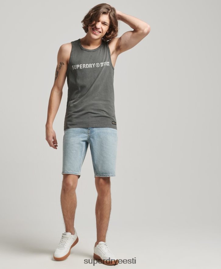 Superdry mehed vintage ettevõtte logo vest B2LT41524 Riietus tumehall