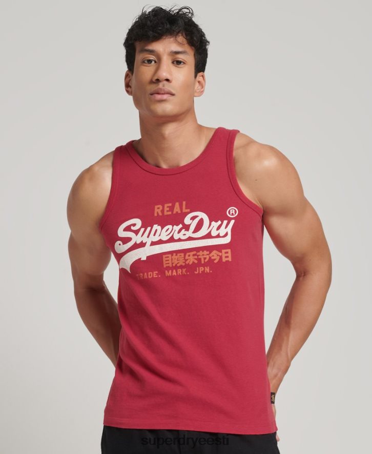 Superdry mehed vintage logo pärand vesti top B2LT41448 Riietus punane