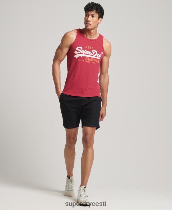 Superdry mehed vintage logo pärand vesti top B2LT41448 Riietus punane