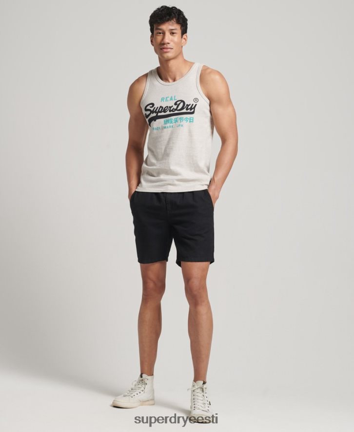 Superdry mehed vintage logo pärand vesti top B2LT41453 Riietus kreem