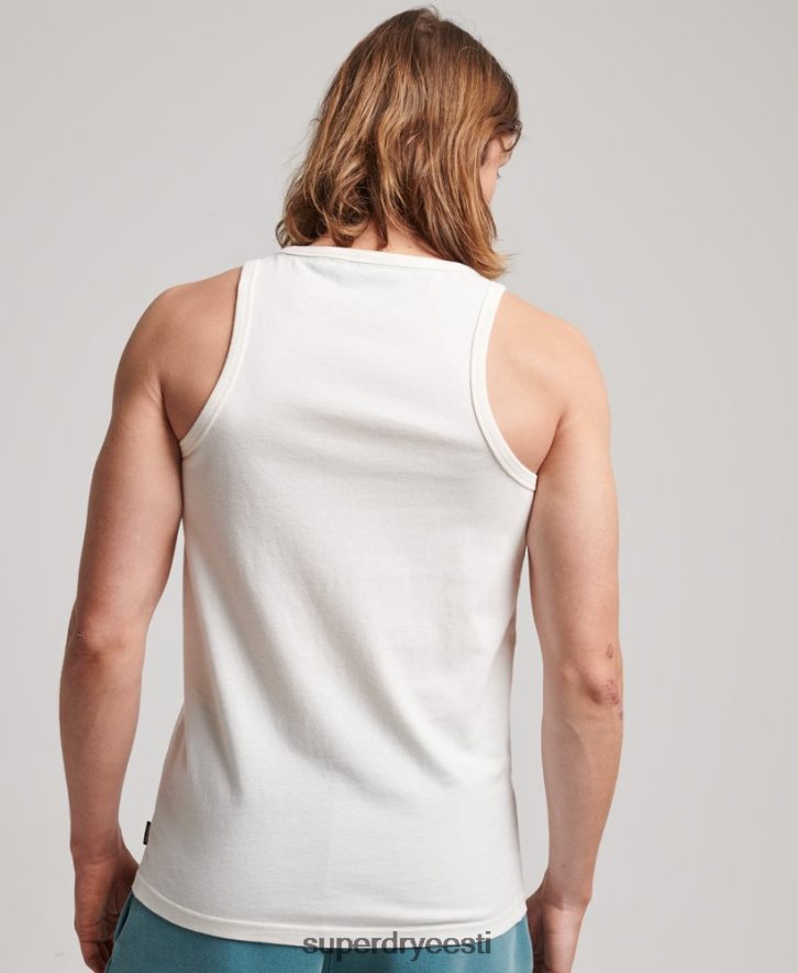 Superdry mehed vintage logoga Cali vest B2LT41491 Riietus valge