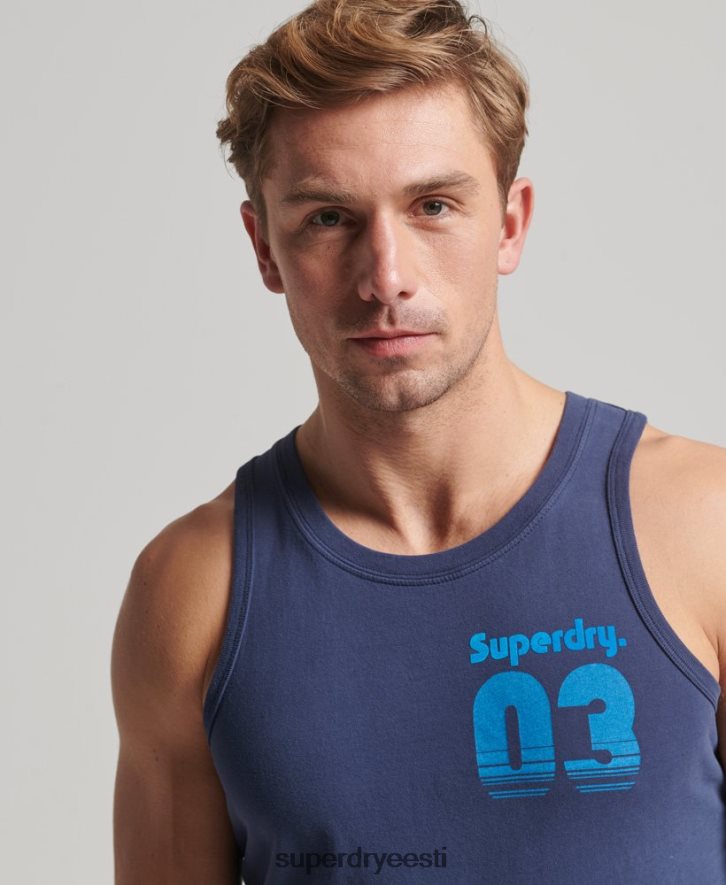 Superdry mehed vintage maastiku klassikaline vesti top B2LT41503 Riietus merevägi