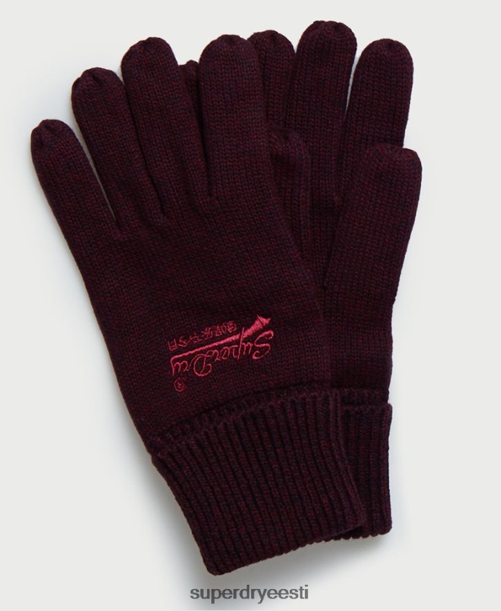 Superdry mehed oranži märgiga kindad B2LT41842 tarvikud punane