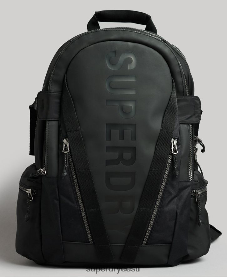Superdry mehed mägine tent graafiline seljakott B2LT41696 tarvikud must
