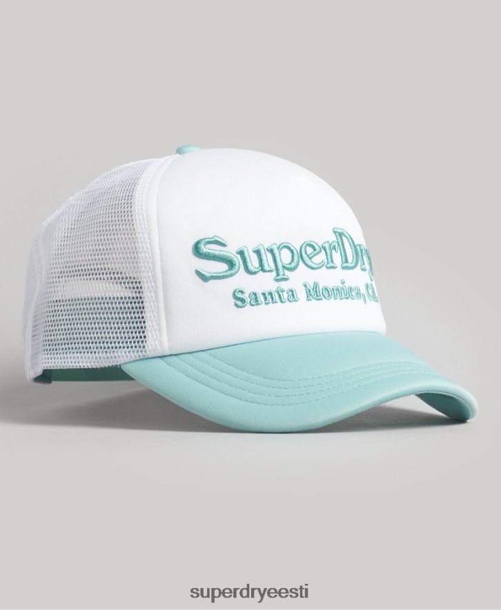 Superdry mehed vintage rekkamehe müts B2LT41668 tarvikud valge