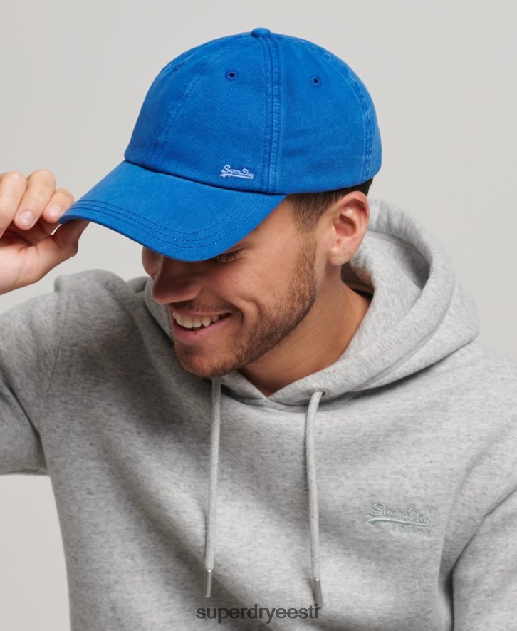 Superdry mehed vintage tikitud kork B2LT41625 tarvikud sinine