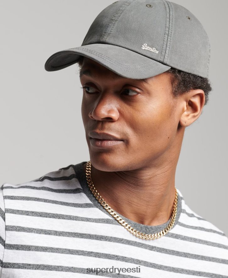 Superdry mehed vintage tikitud kork B2LT41641 tarvikud tumehall