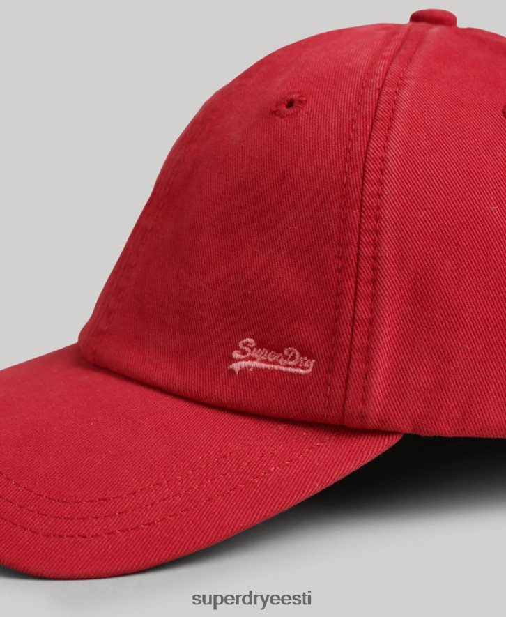 Superdry mehed vintage tikitud kork B2LT41644 tarvikud punane