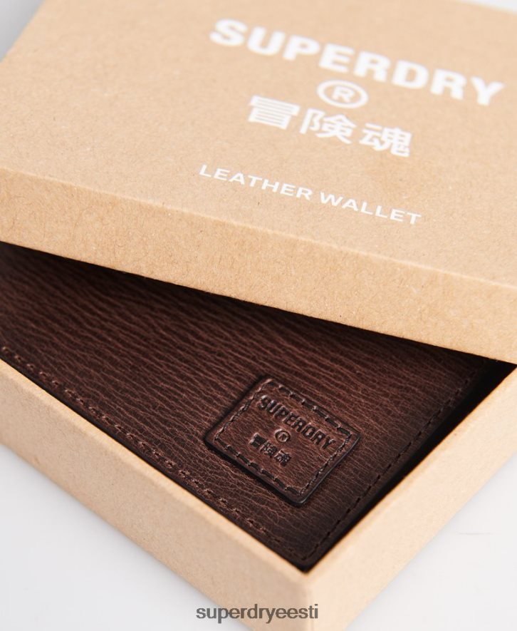 Superdry mehed benson boxed bi fold rahakott B2LT46429 tarvikud pruun