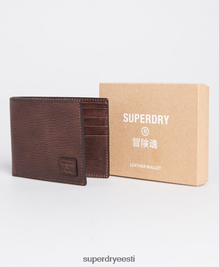 Superdry mehed benson boxed bi fold rahakott B2LT46429 tarvikud pruun