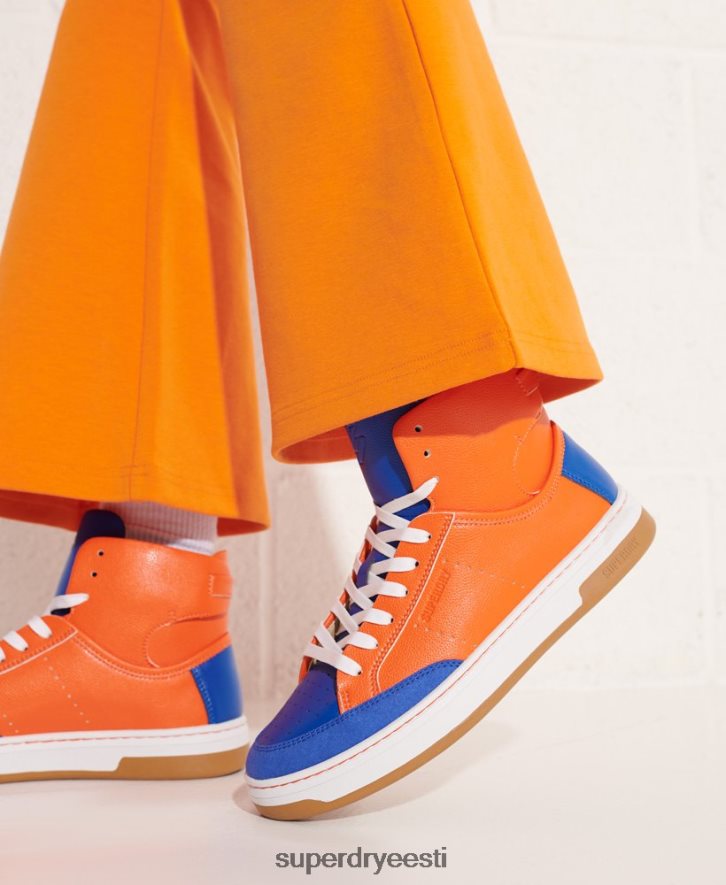 Superdry naised vegan korvspordi kõrged trenažöörid B2LT44405 kingad sinine