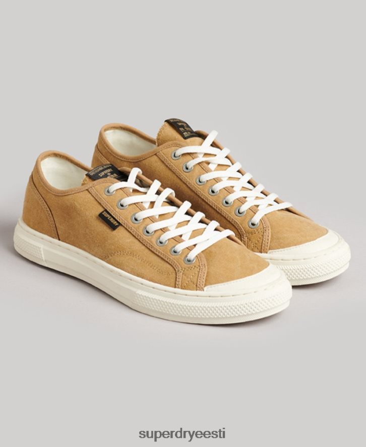 Superdry naised vintage vegan faux vulc madala ülaosaga trenažöörid B2LT44347 kingad beež