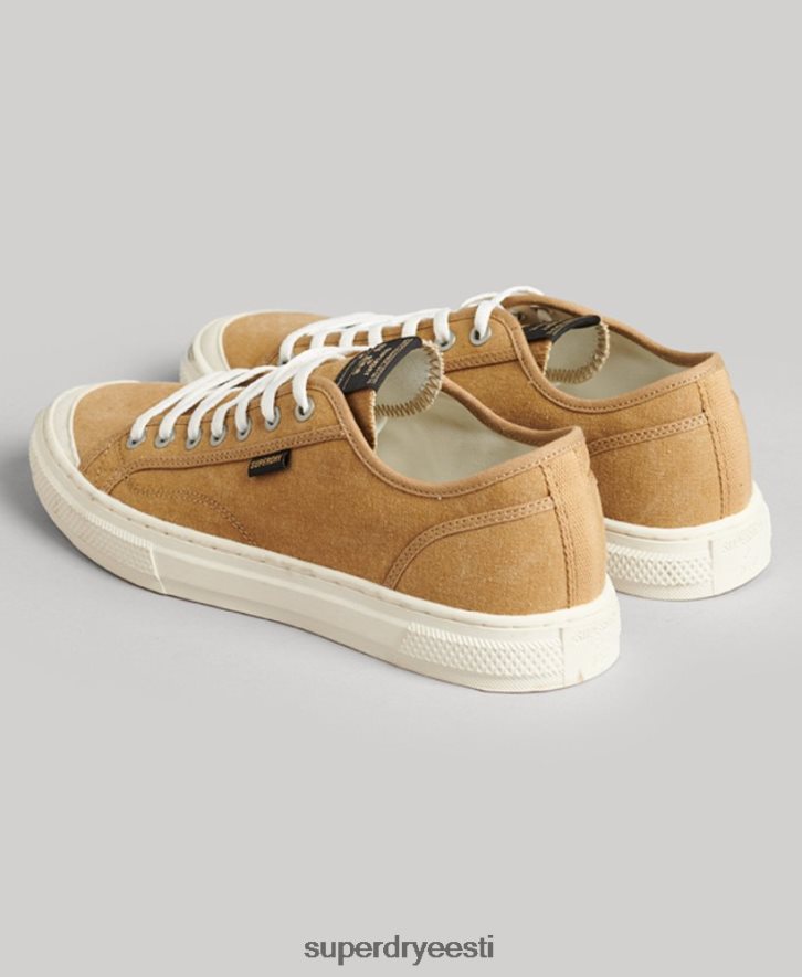 Superdry naised vintage vegan faux vulc madala ülaosaga trenažöörid B2LT44347 kingad beež