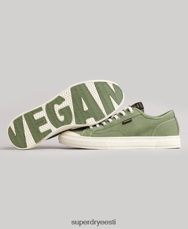Superdry naised vintage vegan faux vulc madala ülaosaga trenažöörid B2LT44423 kingad roheline