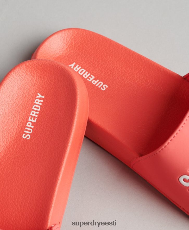 Superdry naised graafilised vormitud basseini liugurid B2LT44411 kingad korallid