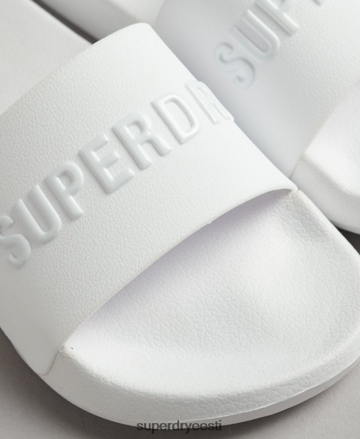Superdry naised koodi logo basseini liugurid B2LT44379 kingad valge