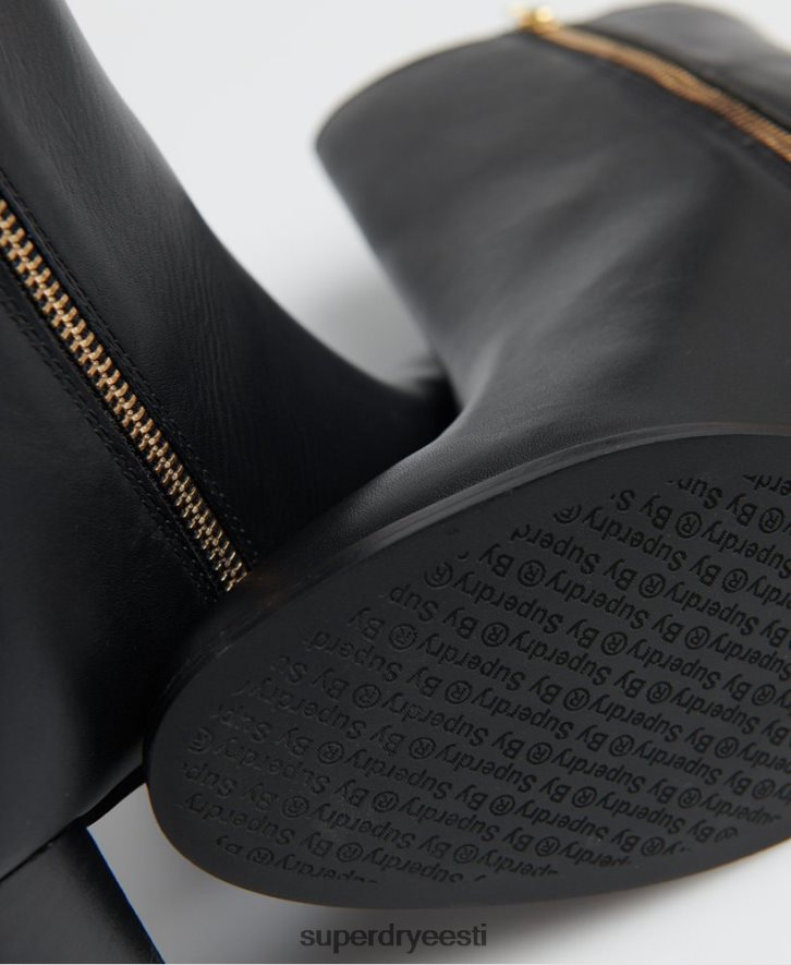 Superdry naised redigeeri klanitud kõrged saapad B2LT44428 kingad must