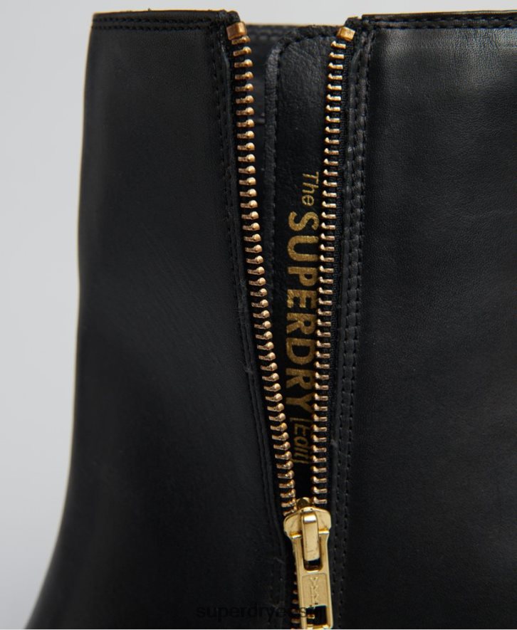 Superdry naised redigeeri klanitud kõrged saapad B2LT44428 kingad must