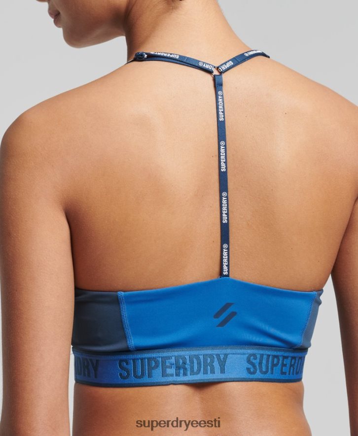 Superdry naised Treeni keskmise löögiga elastne rinnahoidja B2LT44198 Riietus sinine