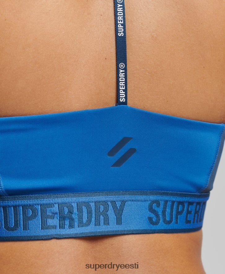 Superdry naised Treeni keskmise löögiga elastne rinnahoidja B2LT44198 Riietus sinine