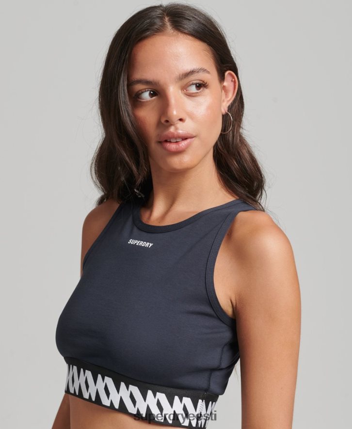 Superdry naised elastne logoga graafiline rinnahoidja ülaosa B2LT46532 Riietus merevägi