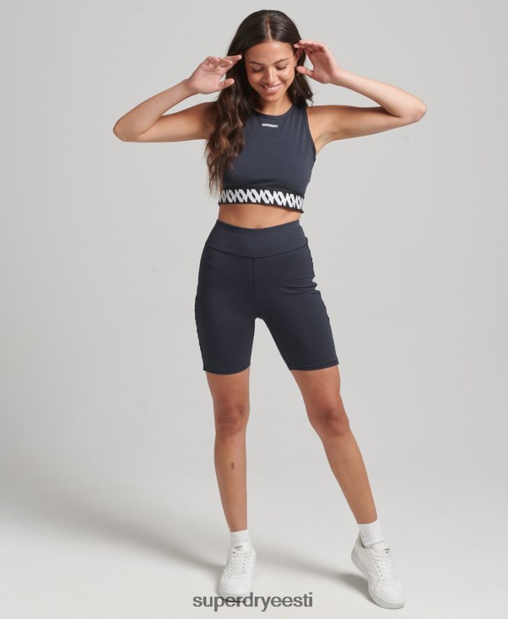 Superdry naised elastne logoga graafiline rinnahoidja ülaosa B2LT46532 Riietus merevägi