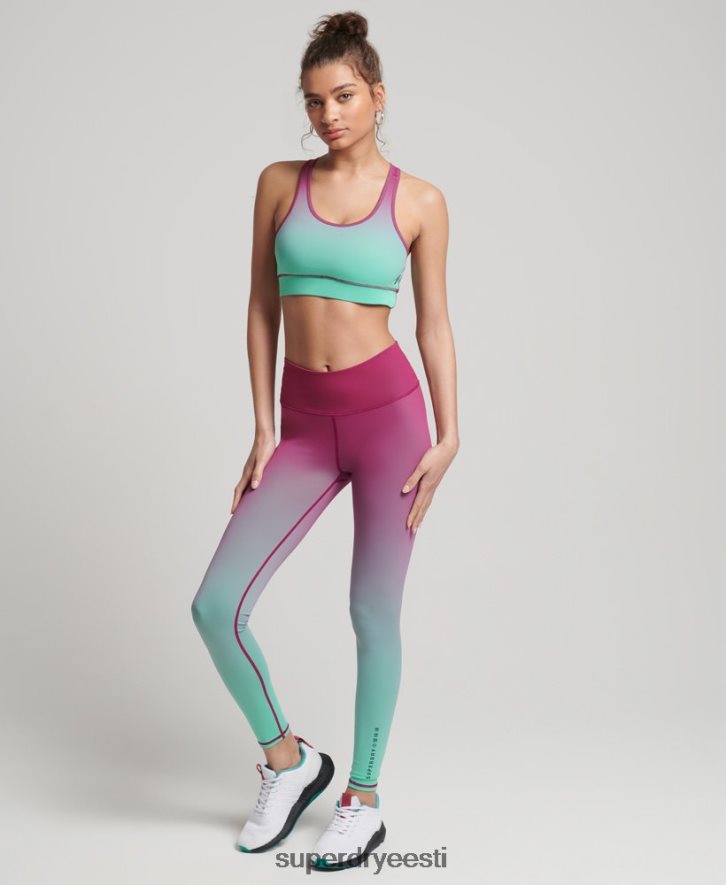 Superdry naised koolituse jaoks hädavajalik rinnahoidja B2LT46345 Riietus türkiissinine